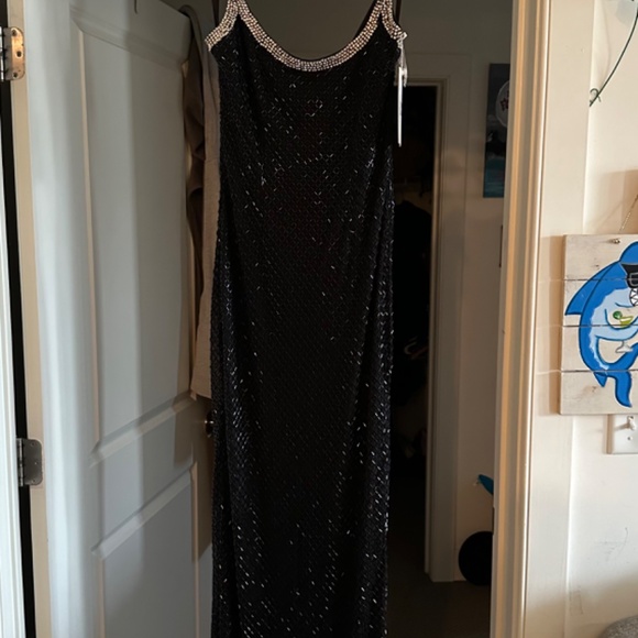 Mac Duggal Maxi Beaded Dress - Picture 3 of 11